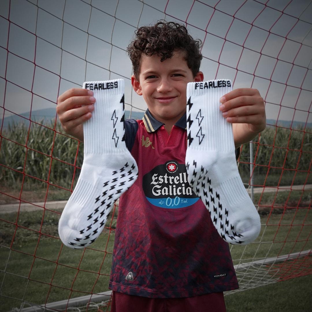 Fearless grip socks KIDS - SPEED - White